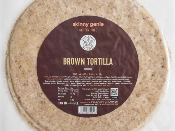 GF Vegan Brown Tortilla 8 Inch Diameter- 50g