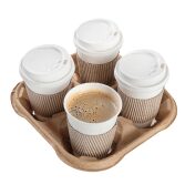 Cups of ready-to-serve coffee and tea